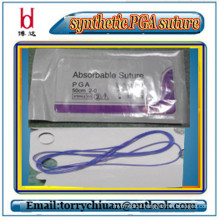 cheap USP5/0# Medical absorbable PGA suture disposable surgical vircryl threads own production patent